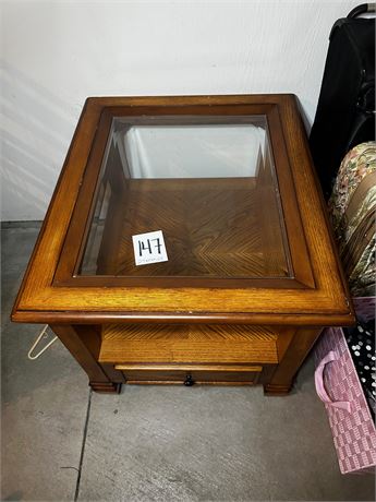 Glass top Side table