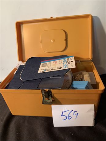 Vintage SewingStorage Box Full of Sewing Goodies