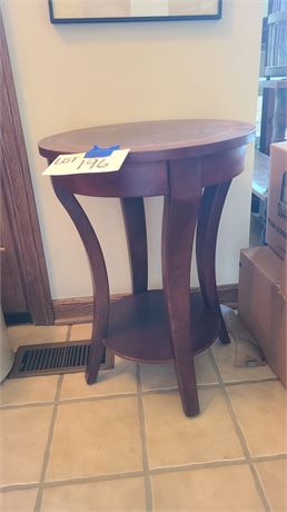 Inlay Wood Round Side Table