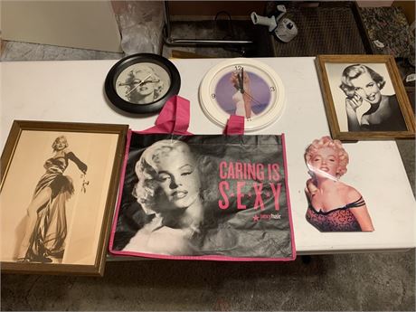 Marilyn Monroe Lot Clocks Bag and More