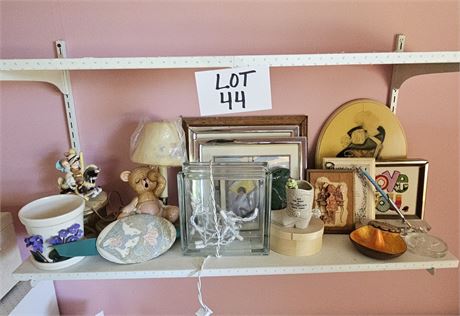 Decore Lot Glass Block Light, Art, Music Box & More