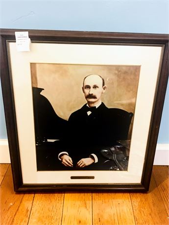 Framed Portrait of Dr Benjamin Franklin Goodrich