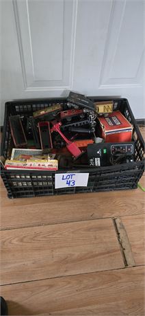 Mixed train cars tracks  and accessories