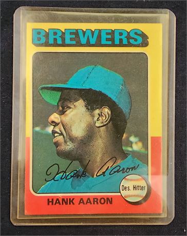 1975 Topps Hank Aaron Baseball Card