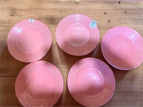 Set of 4 Fiestaware Homer Laughlin Rose Plates