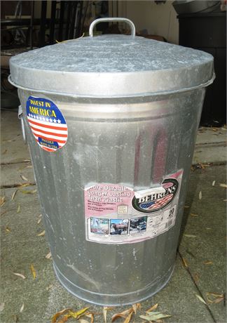 Galvanized Garbage Can