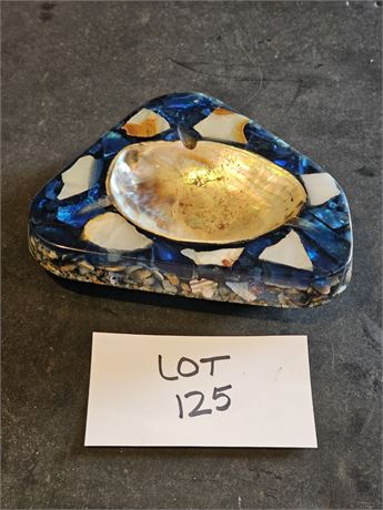 1960's Abalone Embedded Shell Ashtray