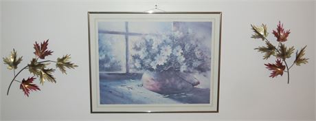 Floral Print, Copper Branch Wall Decor