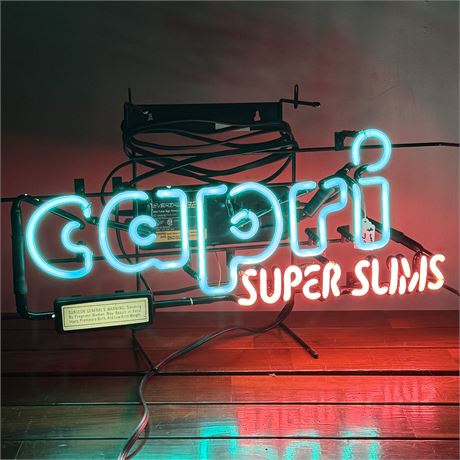 Capri Super Slims Neon Advertising Light - 25"L x 14.25"H