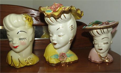 Lady Head Vases