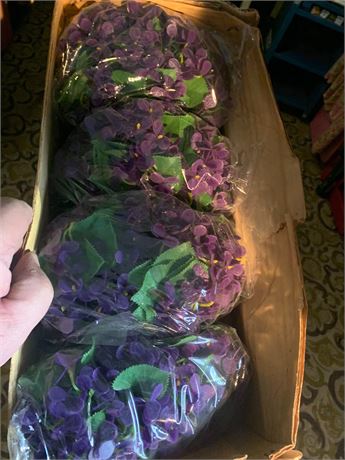 Artificial Purple Violet Flowers Case of 13 Dozen