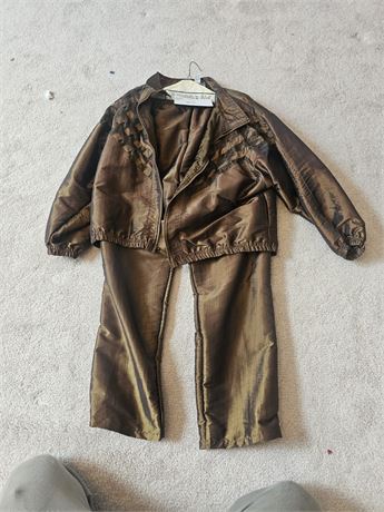 Vintage Satin Finish Track Suit Sz L