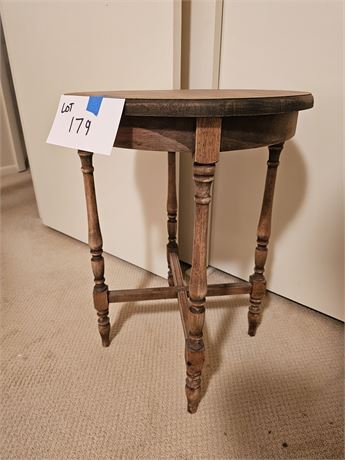 Wood Round End Table