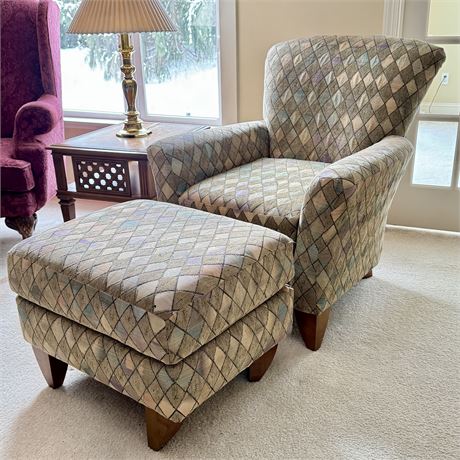 Flexsteel Armchair and Matching Ottoman