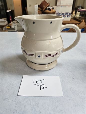 Longaberger All American Woven Pottery Pitcher