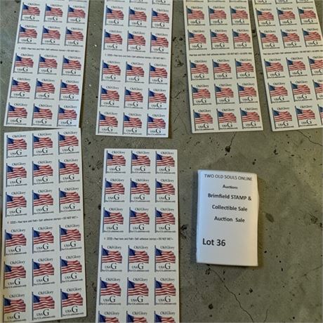 US Postal Stamps - G Series - Old Glory American Flag