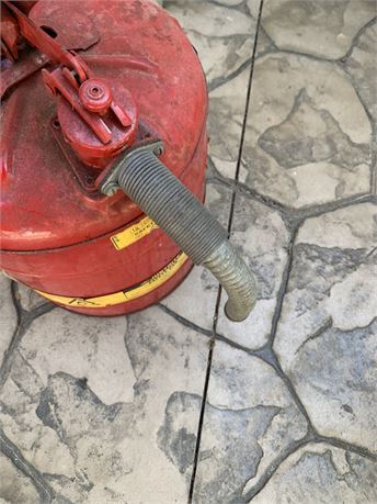 Vintage Red Metal Gas Can