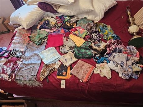 Mixed Ladies Scarf Lot - Designer Names - Cejon, Claibourne & More