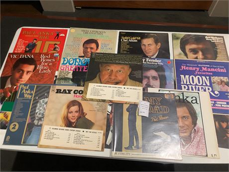 Paul Anka, Jim Nabors, Ray Conniff, Henry Mancini, Chet Atkins, Dan/Dale Albums