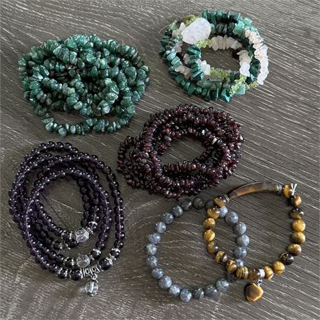 BOHO Healing Semi-Precious Gemstone Crystal Necklaces and Bracelets