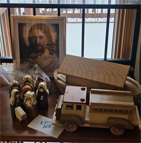Children's Wood Noah's Ark, Truck & Nativity Set