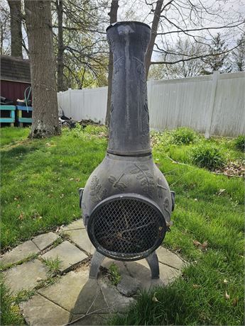 Metal Dragonfly Outdoor Wood Chimney