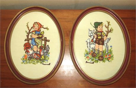 Hummel Cross Stitch "Farm Boy" "Farm Girl"