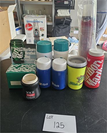 Phillip & Morris Advertising Stock- Thermos, Koozies, & More