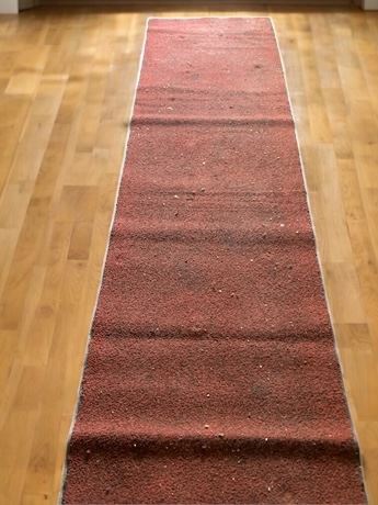 Red Indoor/Outdoor Commercial Rug/Runner 112 Inches X 34 Inches