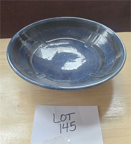 1940 Signed Claire Pottery Cobalt & Black Celtic Pasta Bowl