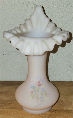 Fenton Hand Painted & Signed Vase