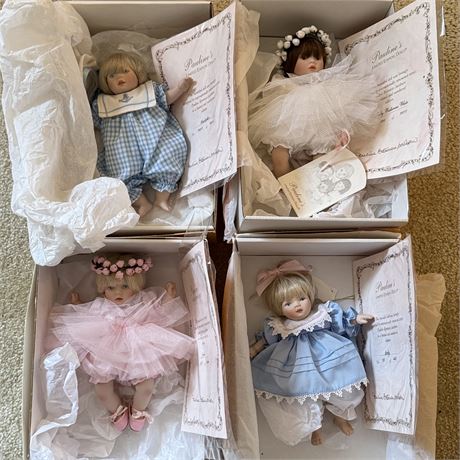 Pauline's Limited Edition Dolls, Lot of 4; LE to 2000 & 2600, w/ Box & COA
