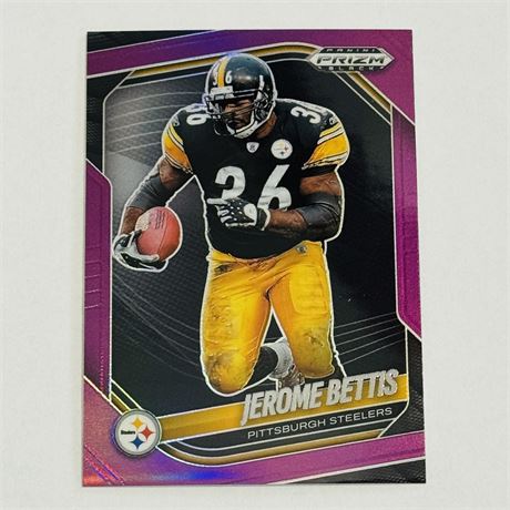 Jerome Bettis 2025 Panini Prizm Black NFL - Purple Prizm Card #'d 86/93