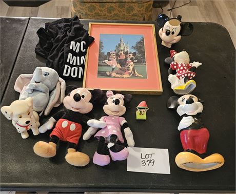 Disney Mixed Lot- Size Large Shirts, Disney Photo, Plush Toys & More