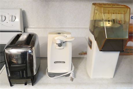 Toaster, Can Opener, Popcorn Maker