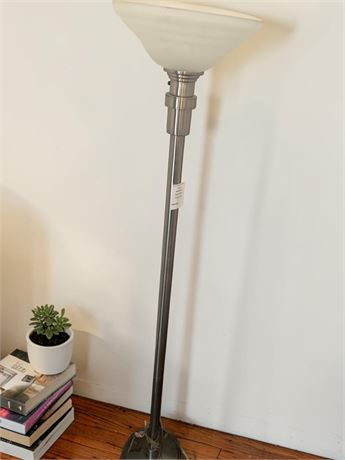 Metal Finish Torchiere Floor Lamp