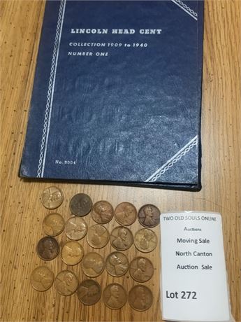 Lincoln Head Cent Collection No. 9004 (Incomplete) Plus 20 Pennies