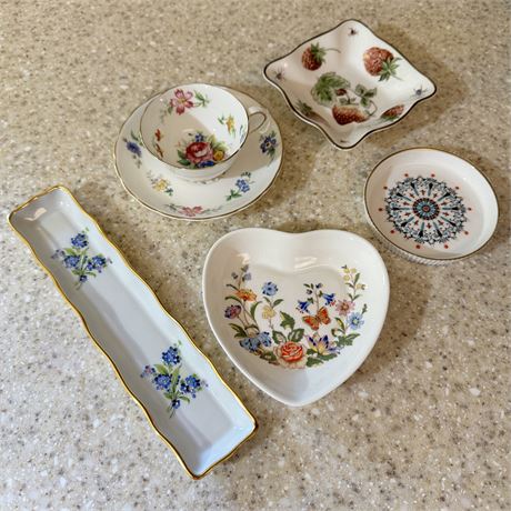 Vintage Porcelain Trinket Holders and More - Limoges, Aynsley.....