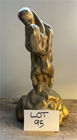 Vintage Sculpture Nude Lovers 1973