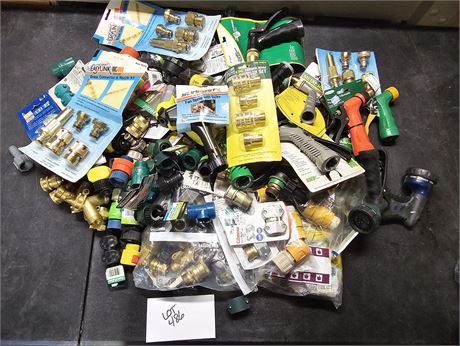 Large Box of Hose Replacement Fittings / Sprayers / Nozzles & More