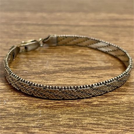 Vintage 925 Sterling Silver Gold-Tone Bracelet - 13.29g