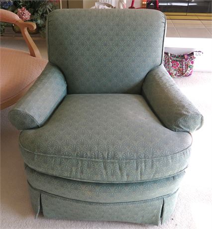 Upholstered Chair with Seashell Pattern