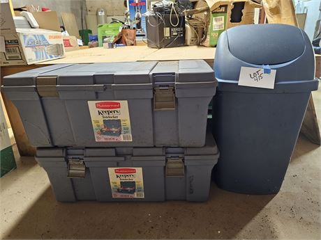 Rubbermaid Totes & Trash Can