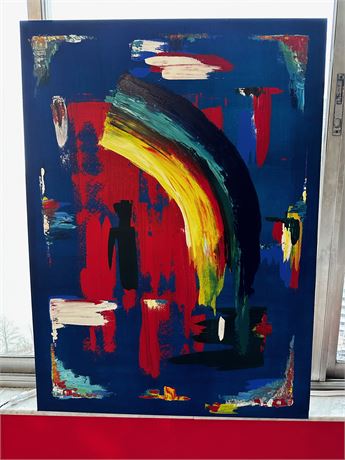 Large Painting on Canvas, Signed