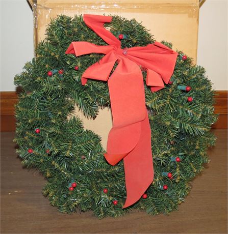 Battery Powered Lighted Wreath