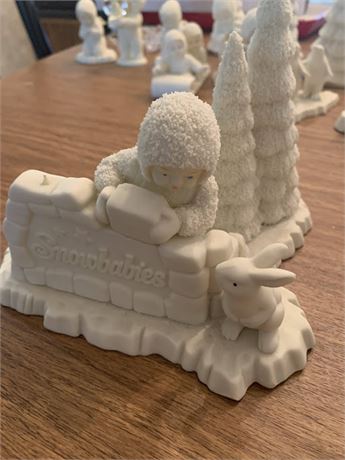 Dept 56 Snowbabies With Bunny & Igloo Figurine "Where Did You Come From?"