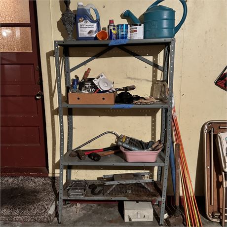 Shelving Cleanout - Tools and Miscellaneous - Steel Shelving Can Also Stay/Go