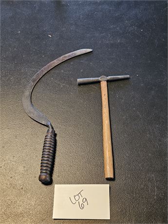 Garden Scythe & Rivette Hammer