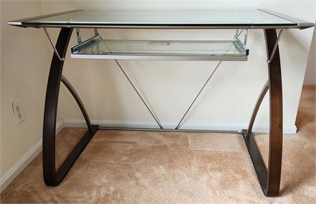 Glass & Wood Desk