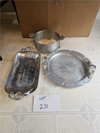 B.W. Hammered Aluminum Bread Tray & More